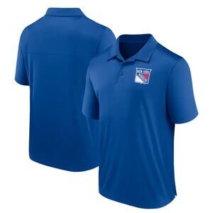 New York Rangers NHL VTG Russell Athletic Mens Polo Shirt Royal Blue Size XXL